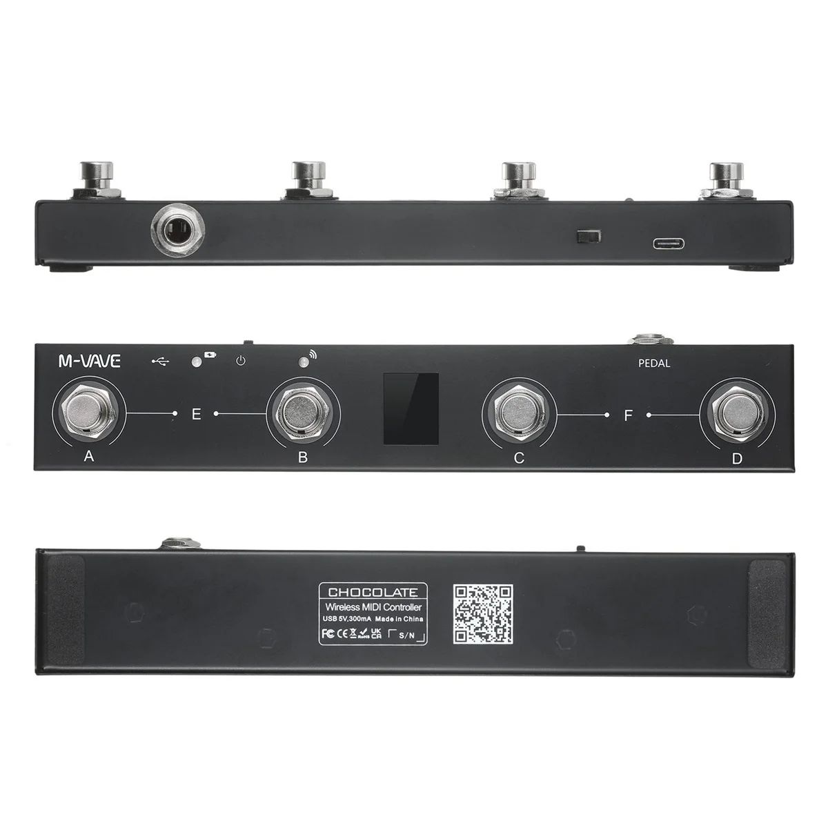 Midi Controller Pad - Controlador de pé MIDI Bluetooth Chocolate