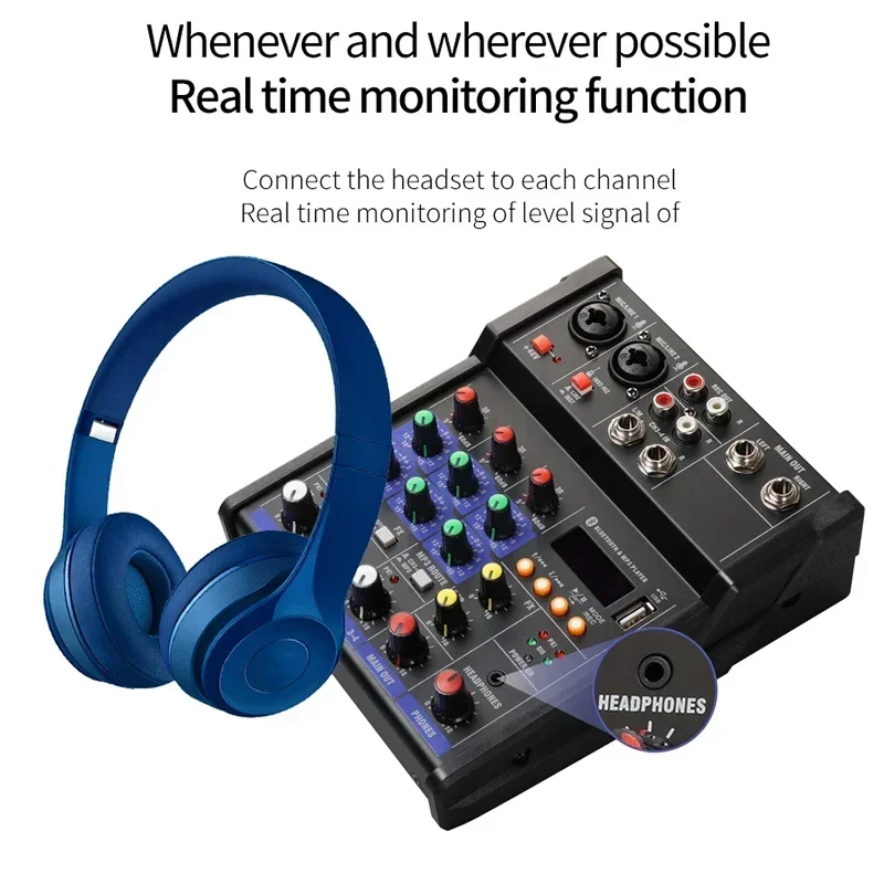 Mixer de áudio usb de 4 canais - Audio Music Dj avaliação e preço