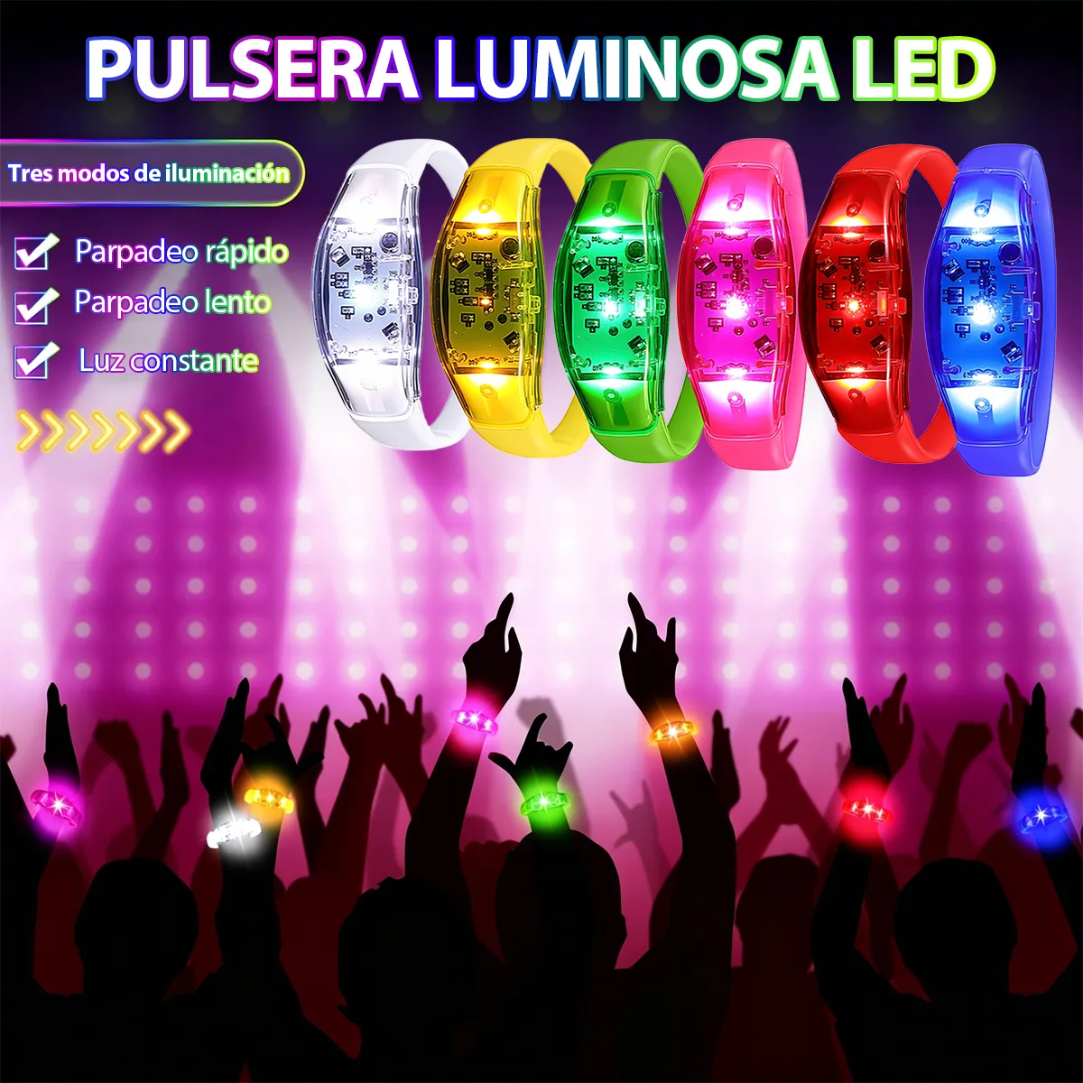 6 Pulseiras LED Ativadas por S - Audio Music Dj avaliação e preço