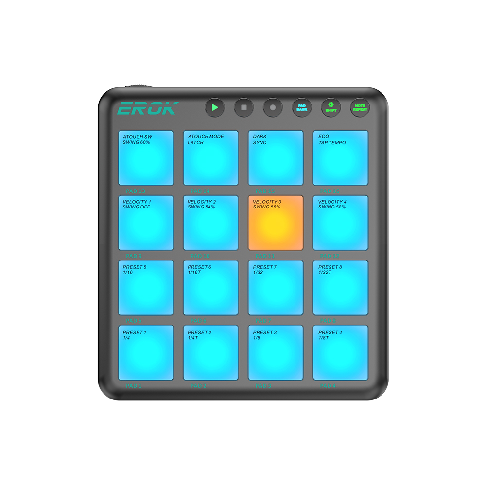 Controlador MIDI EROK PocketBe - Midi Controller Pad avaliação e preço