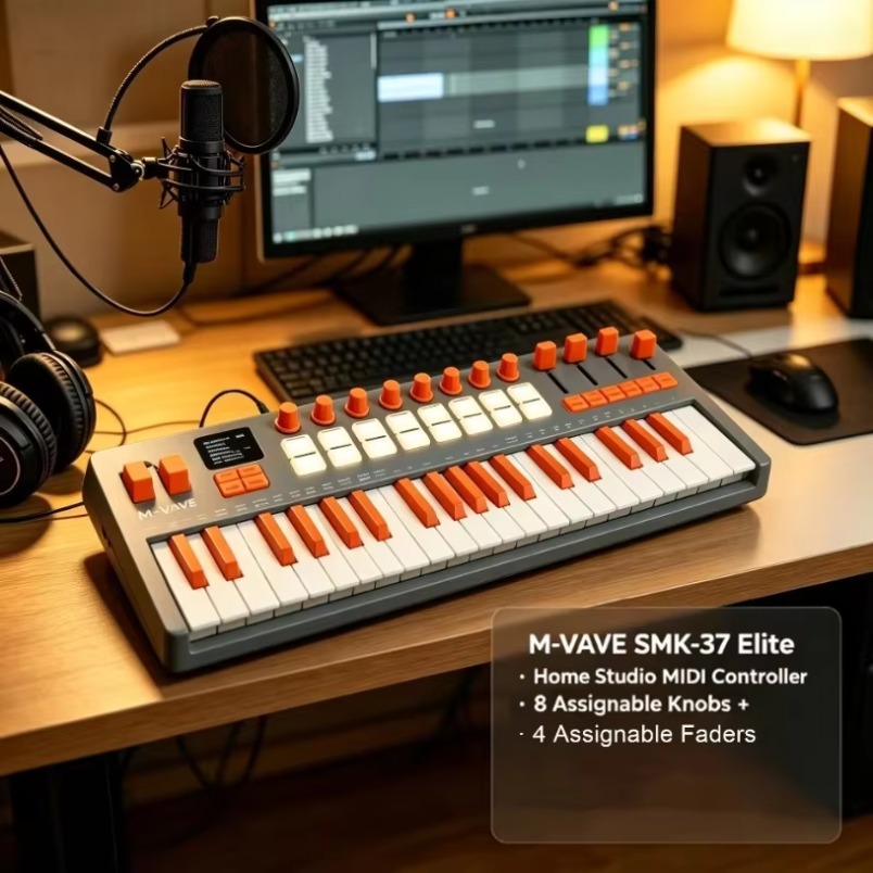 Teclado MIDI M-VAVE SMK-37 Eli - Midi Controller Pad avaliação e preço