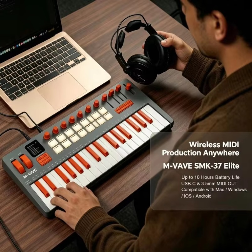 Teclado MIDI M-VAVE SMK-37 Eli - Midi Controller Pad avaliação e preço